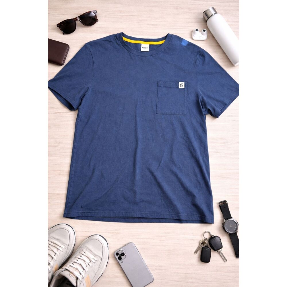 Fielder Bonobos Men’s Medium Blue Relaxed Fit T-Shirt Casual